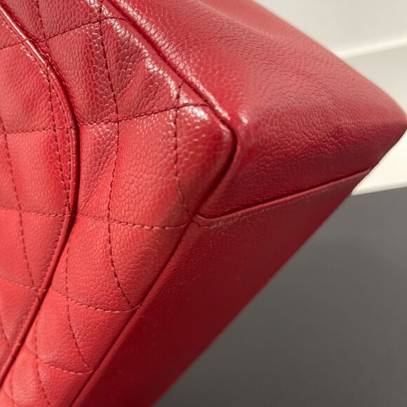 Chanel Caviar Quilted Grand Shopping Tote GST Red (JB1363) - Picture 9 of 16